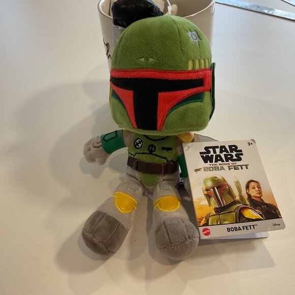 Star Wars Boba Fett Plush Toy 8" By Mattel Soft plush toy collectible New tags - Picture 7 of 10